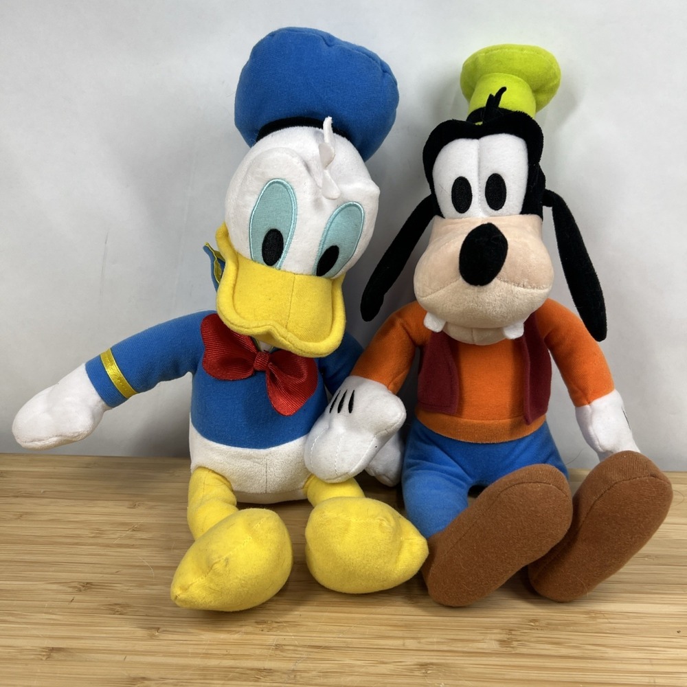 Disney Donald Duck Goofy Plush Lot Kohl's Cares YOTTOY Stuffed Animals 16"